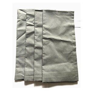 CBS Crate & Barrel Poplin Dinner Napkins in Grey Gray x4 - New - Rare/Discontinu